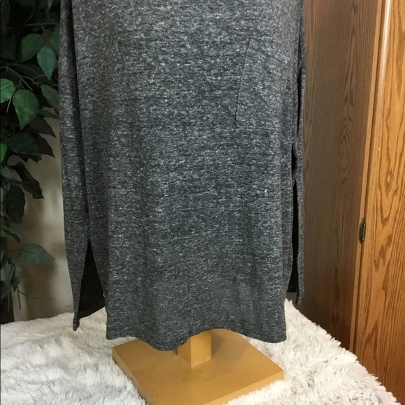 OLD Navy boyfriend gray/black/white marled long sleeve tee XL - Picture 2 of 10